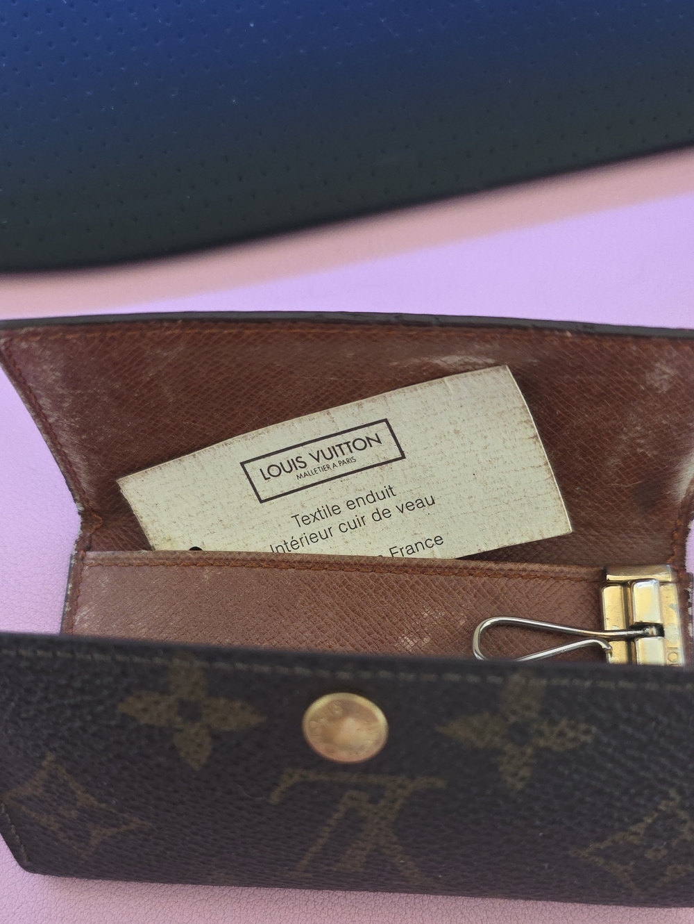 Louis Vuitton Monogram Canvas Key Holder Wallet in Brown and Gold